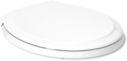 Miniatura 13 de KOHLER 78052-RL-0 Rutledge ReadyLatch - Asiento de inodoro redondo con cierre silencioso, tapa y asiento de cierre lento, parachoques de agarre