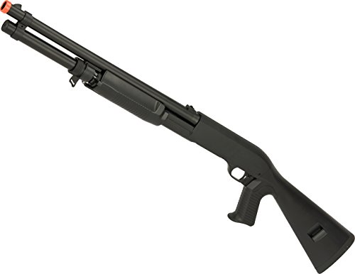 Evike Airsoft - Cyma Standard Metal M.3 3-Round Bu.rst Multi-S.hot Sh.ell Loading Airsoft Sh.otgu.n (Model: Full St.ock) #TOP7