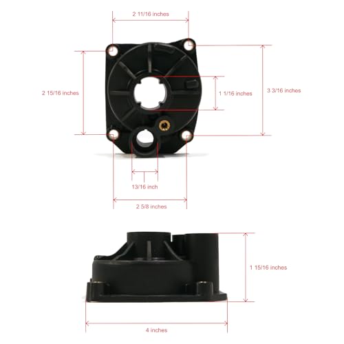 Image of The ROP Shop Water Pump Impeller, Housing Kit for Johnson, Evinrude 0432955, 432955 Outboard