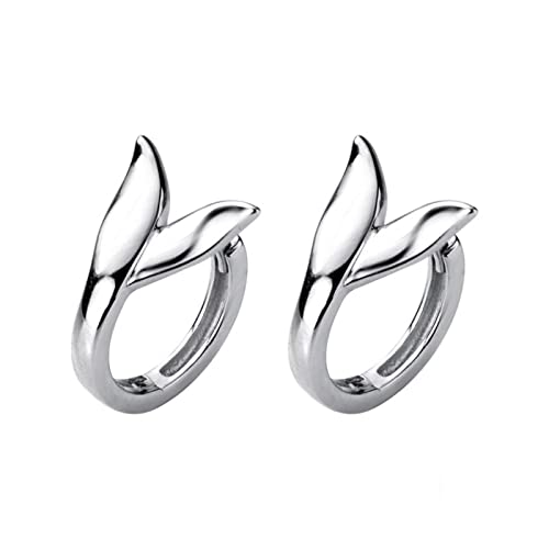 Boucles d'oreilles élégantes en forme de queue de renard argent sterling 925 femme