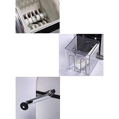 Image of Manual Ice Crusher with Scoop - Hand Crank Ice Shaver Machine, Stainless Steel Blades & Durable Plastic, Portable for Home Kitchen, Bar, and Parties