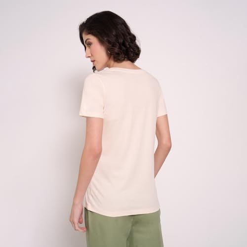 Image of Honey Women's 100% Cotton T-Shirt | Regular Fit | Round Neck | Half Sleeve