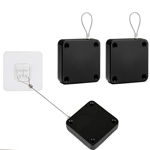 Automatic Door Closer，Punch-Free Automatic Sensor Door Closer Residential Commercial Auto Door Closer for Internal, Home, Bathroom, Bedroom, Studyroom, Office, etc. (2pack, Black)