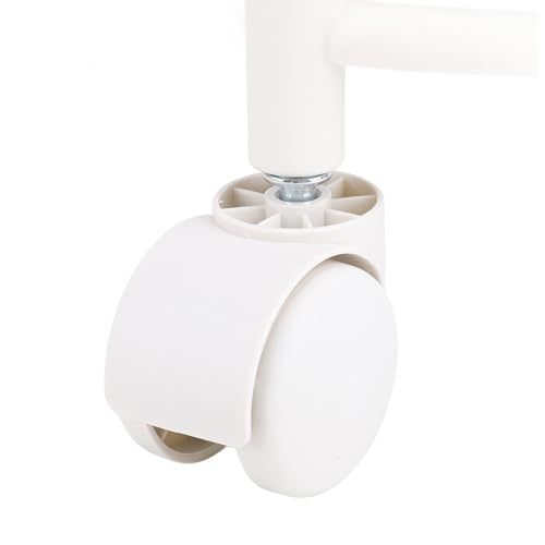 FNZIR Tabouret Roulant à Roulettes En Cuir PU Réglable En Hauteur Et Pivotant Noir