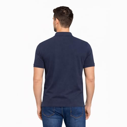 Image of Cotton Polo T-Shirt for Men | Solid Color Regular Fit Collar Neck T-Shirt