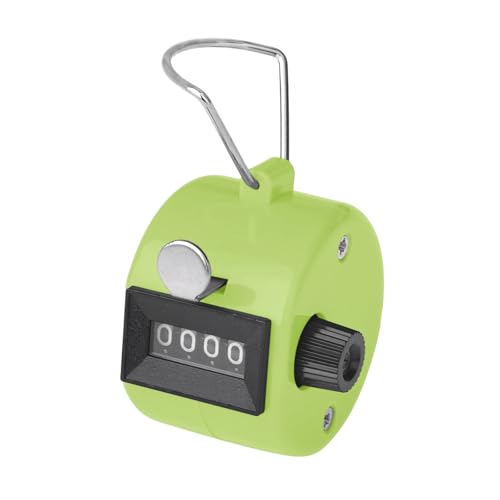 GOGO 1 Pezzi Contatore Manuale, Contatore Contacolpi in Plastica Portatile a 4 Cifre,Tally Counter per Golf/Allenatore/Scuola/Eventi/Contare/Sport - Verde