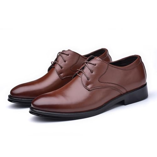 Image of Dress Shoes for Men Lightweight Breathable Lace Up Wedding Shoes Casual Modern Business Formal Oxfords Shoes