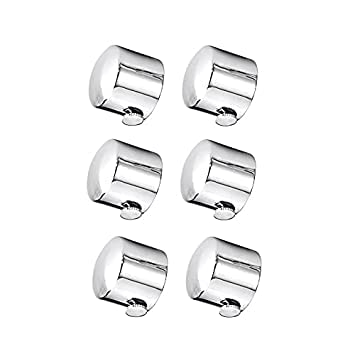 ZL Enterprises Heavy Stainless Steel Metal Round Curtain Rod End Cap Finilas for Door and Window 1 Inch Curtain Rod Accessories 6 Pieces