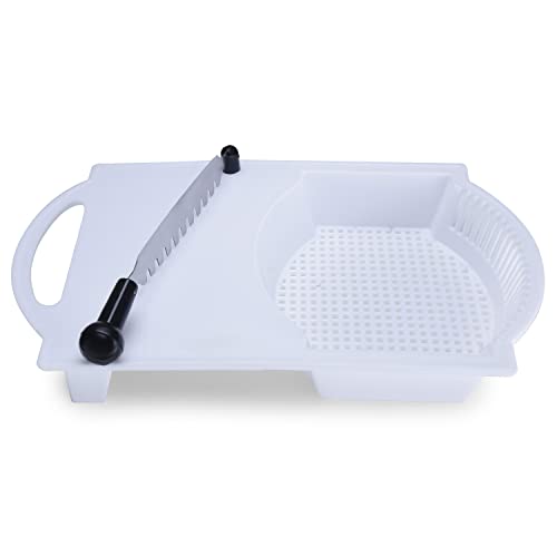 Anjali Cut-N-Wash Plastic Chopping Board with Stainless Steel Blade for Vegetable Cutting - Durable and Time Saving Kitchen Tool-CW02 - Image 2 thumbnail