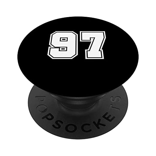 Número 97 - Camiseta deportiva de cumpleaños número 97 PopSockets PopGrip Intercambiable