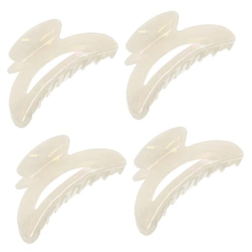 Pince à cheveux anti-glisse DOITOOL, lot de 4 pinces jumbo marbrées