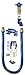 Dormont 16100KITCFS48PS 1" Blue Hose Moveable Gas Connector Kit 48" Long with Blue PVC, 1 Safety Quik QDV, 1 Swivel MAX & 1 Pair of Safety Set