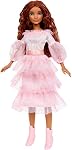 Mattel Disney The Little Mermaid Toys, Celebration Ariel Collectible Doll with Red Hair & Pink Dress, Inspired by the Movie