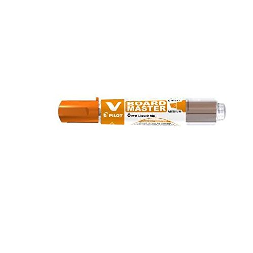 PILOT Pack of 12 V Board Master Beveled Whiteboard Markers Refillable Orange