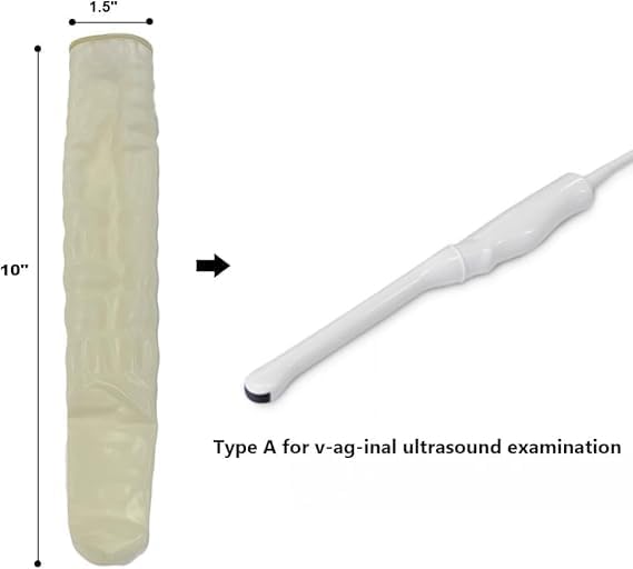 KASHSURG Ultrasound Probe Covers – Non-Sterile, 3.5cm x 20cm, Disposable Protective Sheaths (200, 3.5cm x 20cm)