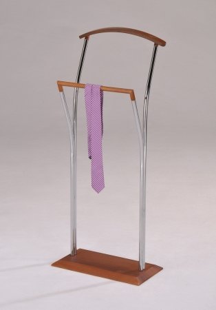 Inroom Furniture Designs CH-4409 Valet Chrome-Oak Finish