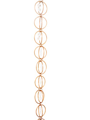 Trademark Innovations 8.5' Copper Colored Rain Chain for Gutter Downspout