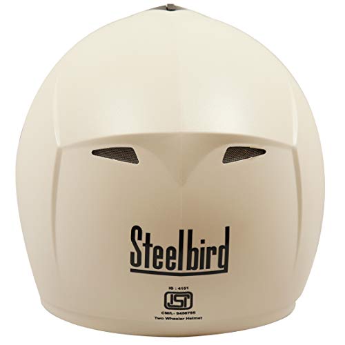 Image of Steelbird SB-39 Jolt 7Wings Classic Full Face Helmet (Large 600 MM, White with Plain Visor)