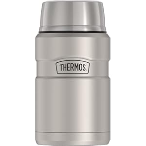 THERMOS Stainless King Vacuum-Insulated Food Jar, 24 Ounce, Matte Steel