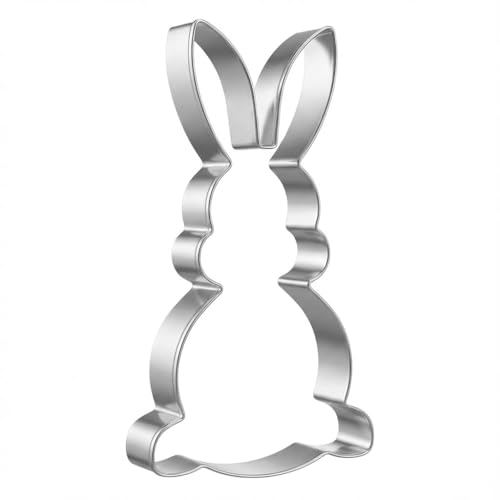 Rabbit Cookie Cutters Easter Bunny Mould Cookie Cutters Rabbit Cutters for Baking Easter Decorations 5 Inch Large Bunny Cookie Biscuit Cutter Biscuits- Stainless Steel