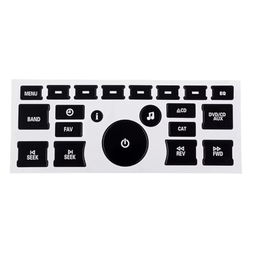 Autocollants de boutons pour tableau de bord Buick Enclave CX vinyle haute résistance finition mate