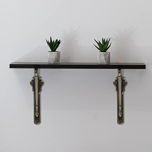 Harpoon 2 Pack Shelf Brackets Cast Iron, Large 7.8X 5.5 Inch (Black Bronze) #TOP4