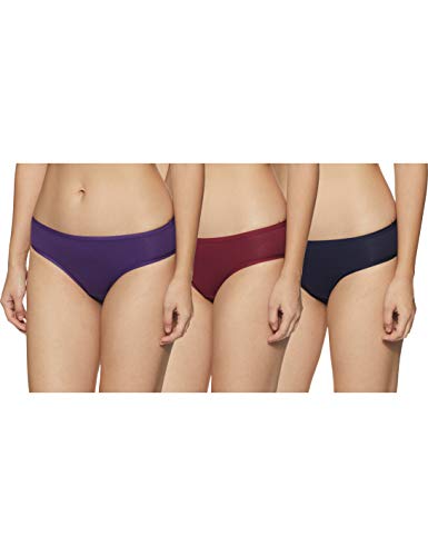 Image of Amante Solid Low Rise Cotton Bikini Panty Pack(Pack of 3)