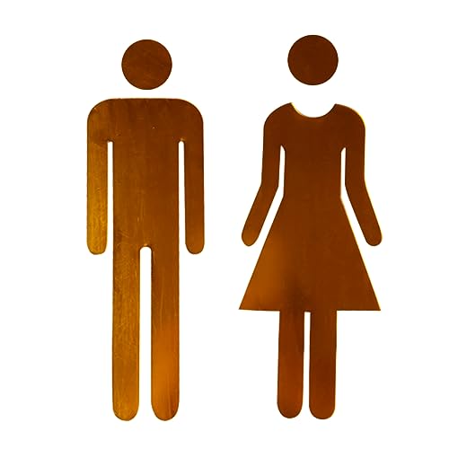 SWYSGS Signe Toilette pour Porte - Signe de Porte Salle de Bain - Panneau WC Adhesif Homme Femme - Stickers pour Toilette Porte de Restaurant Publique Hôtel...