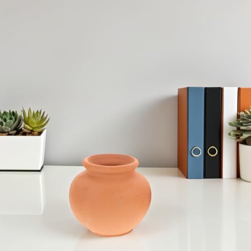 Mini pots de fleurs en terre cuite orange : la solution gain de place HEMOTON