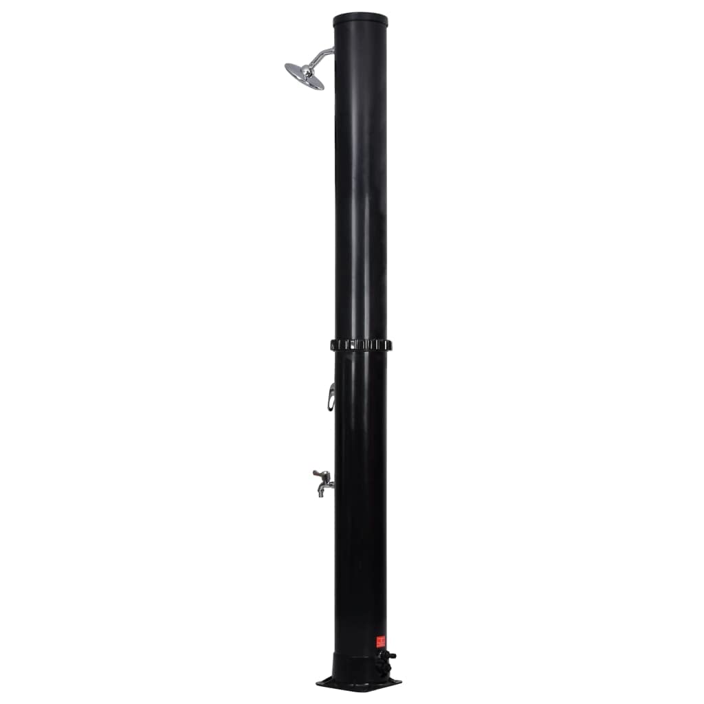 Mangloder Douche solaire avec pommeau de douche et robinet 40 L en PVC aluminium et laiton, 220 cm, douche d'extérieur pour jardin et piscine, résistante aux UV, avec douche de tête et de pied