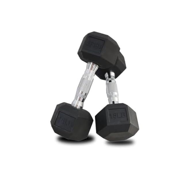 Pair of Rubber Hex Dumbbells ¨C Perfect for Home Workouts & Strength Training