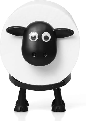 VELENTI Sheep Toilet Roll Holder, Funny Toilet Paper Holder Free Standing Bathroom Set