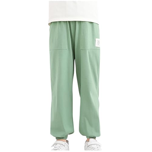 Sweatpants for Boys Casual Elastic Waist Trousers Baggy Fashion Comfy Lounge Athletic Cotton Joggers with Pockets