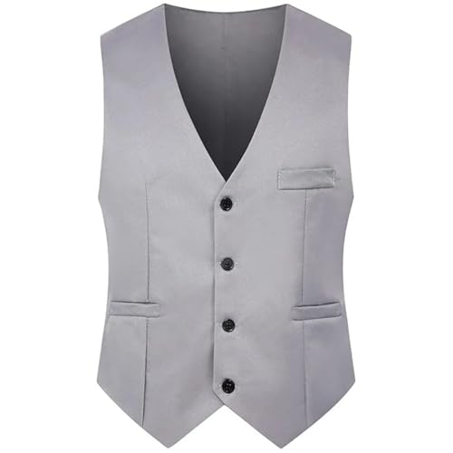 Men's Slim Fit Vest Formal Casual Cotton V Neck Work Top Office Work Suit Vest2