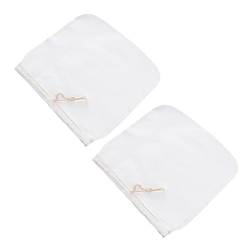 BRIGHTFUFU 2pcs Strainer Bags Reusable Strong Nut Milk Filter Leakproof Design for Wine Malt Juice Filtering