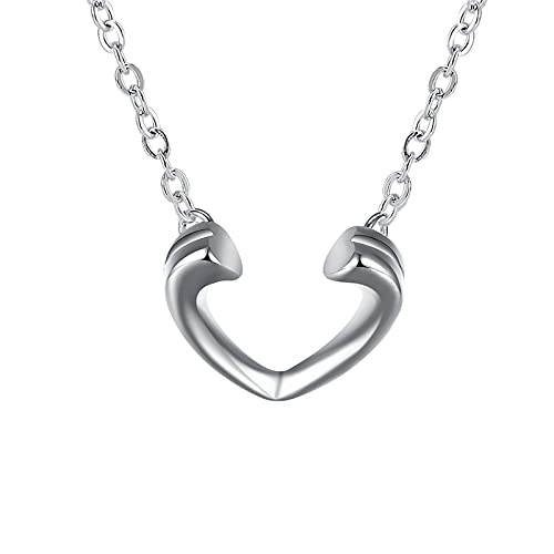 Pendentif cœur ouvert 925 anti-allergie pour robe de mariée