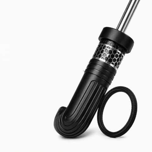 Image of Black Folding Umbrella, Windproof with J-Hook Handle