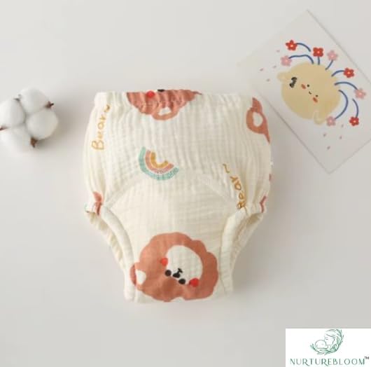 100% Muslin Cotton Potty Training Pull-Up Underwear for Toddler (1 Pack of 6, 23–35 lbs, 9+ Months), Reusable, Leak-Resistant, Breathable for Sensitive Skin - Image 2