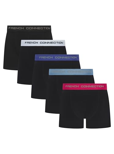 French Connection Boxers for Men – Pack of 5 – Everyday Wear Men’s Underwear that Combine Style with Comfort