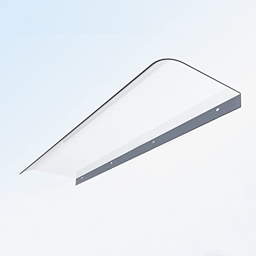 Toldo invisible para puerta, monobloque de policarbonato, cubierta transparente para la lluvia, para jardín, terraza, refugio al aire libre, protección contra la intemperie, diseño resistente a la