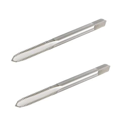 Aopin M5 x 0.8テーパーハンドタップHSSメートル法高速度鋼ハンド/機械使用ストレートフルートねじタップ、新しいねじの作成に使用、損傷および詰まったねじの再ねじ込み、2 個