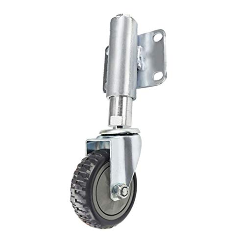 Spring Gate Wheels Heavy-duty Shock Absorber Rotating Caster Height Adjustable 30/60mm Nylon Wear-resistant Silent Industrial Wheel 100mm