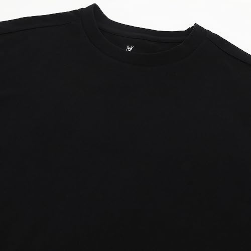 Image of Free Authority Loose Fit Solid Black Tshirt for Men