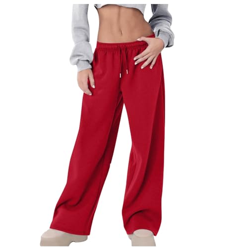 Pantalon de jogging en polaire pour femme coupe large