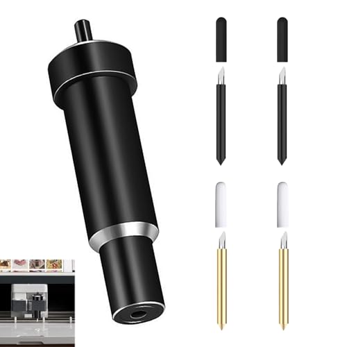 4 Piezas Cuchilla Corte Profundo con Carcasa para Cricut Maker, Explore Air, Maker 3, Explore 3, Air 2, Air, One, Hoja de Corte Cuchillas Repuesto 45° 60° Precisión para Vinilo Cartón Tela Cuero