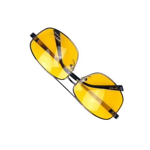 BESPORTBLE Metal Frame Polarized Night Driving Sunglasses Protection Reflective Lens Lightweight Design for Outdoor Use for Men and Women