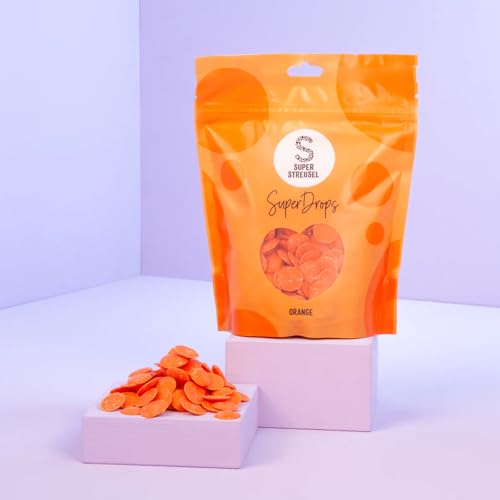 Super Streusel SuperDrops Orange Cake Drips Glaseado Candy Melts - Molde para tartas y decoración de tartas, fondant (300 g)