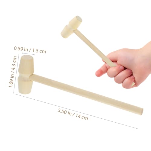 Martillos de madera STOBOK para romper marisco sin esfuerzo 2