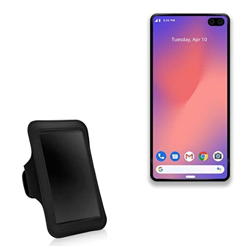 BoxWave Case Compatible with Google Pixel 4 - Sports Armband, Adjustable Armband for Workout and Running for Google Pixel 4 - Jet Black