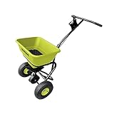 Sun Joe SJ-WBS70 Multi-Purpose Walk-Behind Spreader, 70 Lb. Capacity, Spreads Ice Melt, Grass Seed, Weed Killer, and More, Green